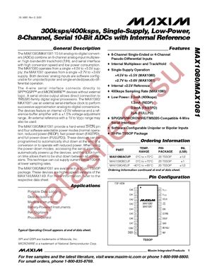 MAX1080BEUP+T datasheet  